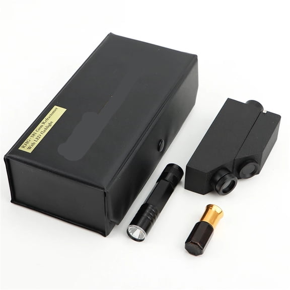Professional Gemstone Refractometer With LED Light Double Refractometer Jewelry Emerald Testing Tool