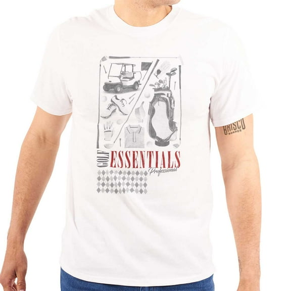 Professional Golf Essentials Poster Men's Graphic T Shirt Tees Brisco Brands X