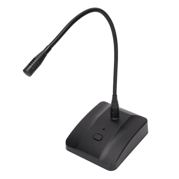 Professional Gooseneck Microphone 360 Adjustable Desktop Condenser Mic for Conferences and Network Lectures (Black)