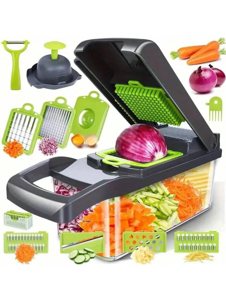 Professional Grade 16 in 1 Vegetable Chopper, Heavy-Duty Onion Dicer ...