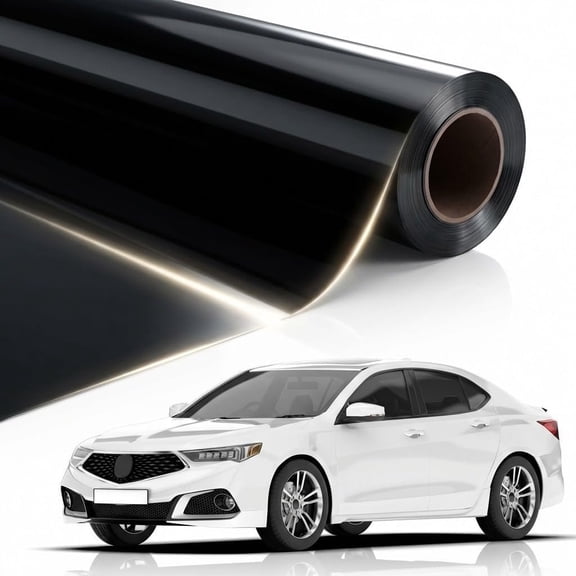 Professional-Grade 2-Ply Window Tint Film 15% VLT Dark 20ft x 26in - Heat-Shrinkable Solar, Heat & Film with Instructions, Scratch-Resistant, for Rear Windows
