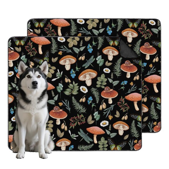Professional Grade 35"x41" Reusable Dog Pee Pads, Heavy Duty Potty Pads with Secure Backing and Attractive Plant Prints