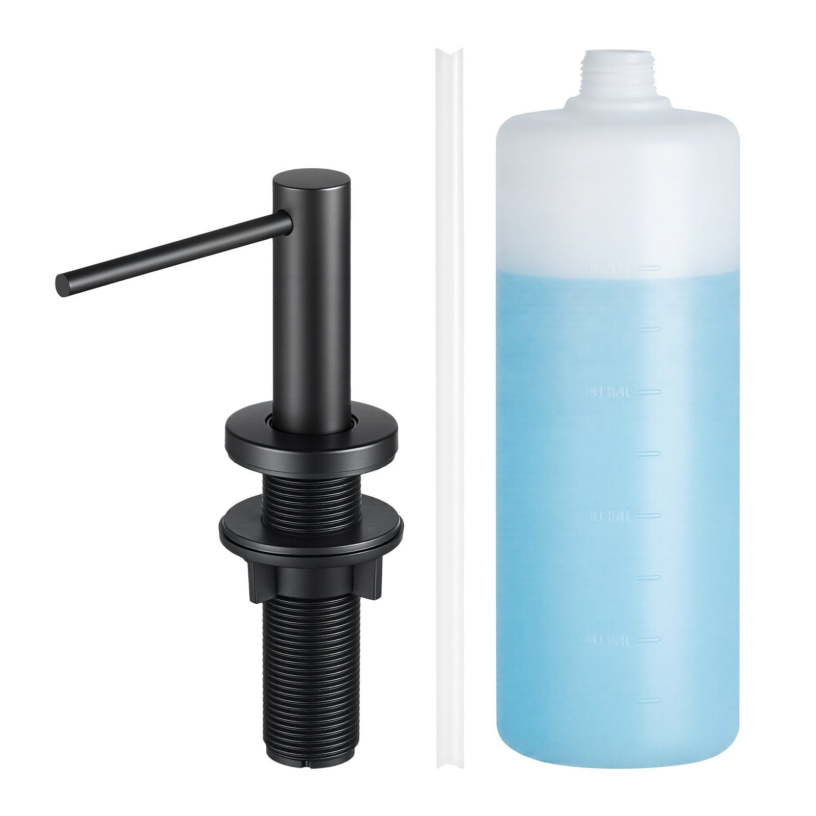 Professional Grade Built-in Sink Soap Dispenser, 17oz, 304 Stainless Steel, Durable and Corrosion Resistant