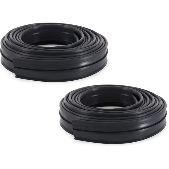Professional Grade Dig in 60 Foot Landscape Edging Roll, Black (2 Pack)