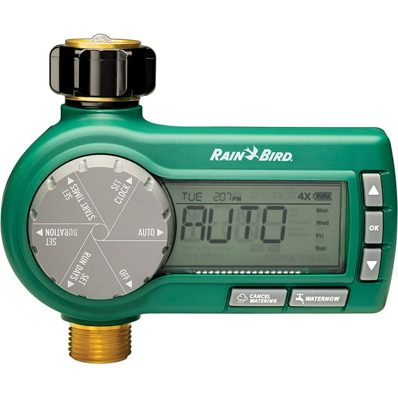 Professional Grade Digital Hose End Timer One Zone Battery Operated with Brass Inlet Outlet