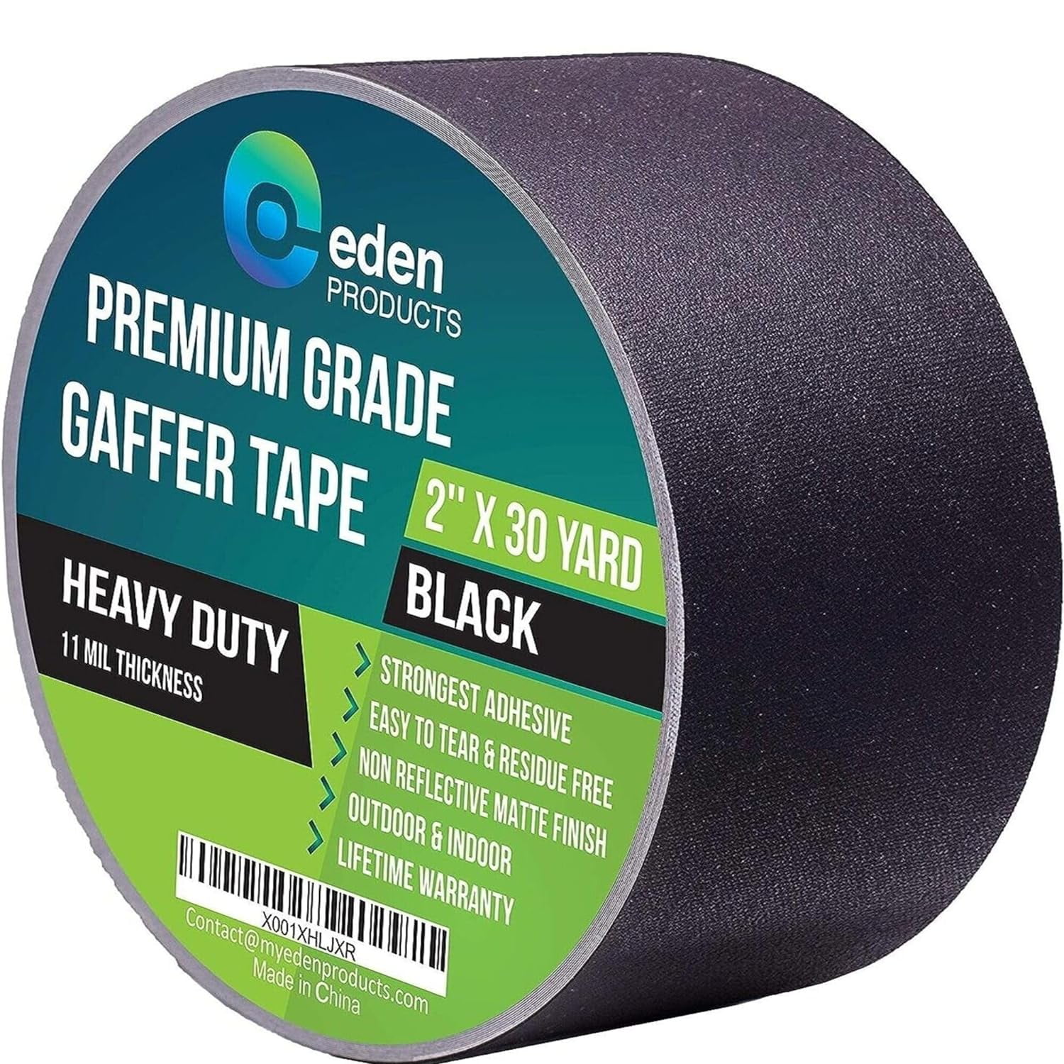 Professional Grade Gaffer Tape 2" x 30 Yards, Floor Tape for Electrical