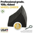 thumbnail image 1 of Professional Grade, Heavy Duty 10lb Ribbed Rubber Wheel Chock - Reduced to Clear, 1 of 7