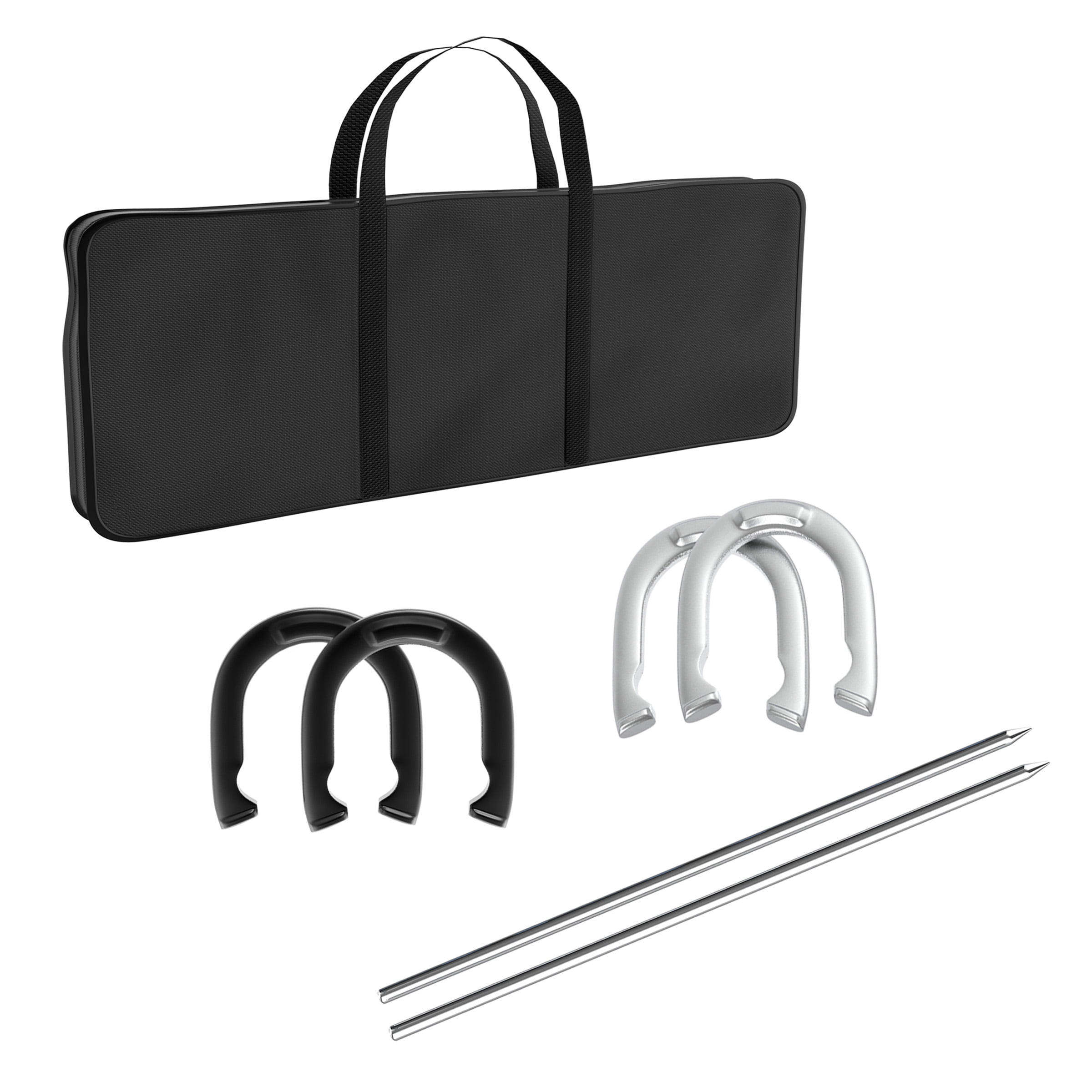 Horseshoes Outside Game Set-Portable Outdoor Horseshoe Set Includes 4 Professional Solid Steel Horseshoes With Solid Steel Stakes & Carrying Bag, Perfect For Backyard And Beach - View #14