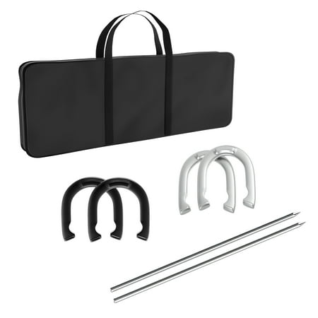Professional Grade Horseshoe Set- Heavy Duty Set with Carrying Bag, 4 Horse Shoes and 2 Poles for Outdoor Fun for Adults and Kids by Trademark Games price history and forecast - Hey! Play! W350105