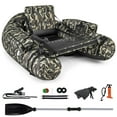 thumbnail image 1 of Professional Grade Inflatable Fishing Float Tube 350lbs Limit, Comes with Essential Accessories Including Rod Holder, Fish Ruler, Pump and Multiple Storage Options, Black, 1 of 6