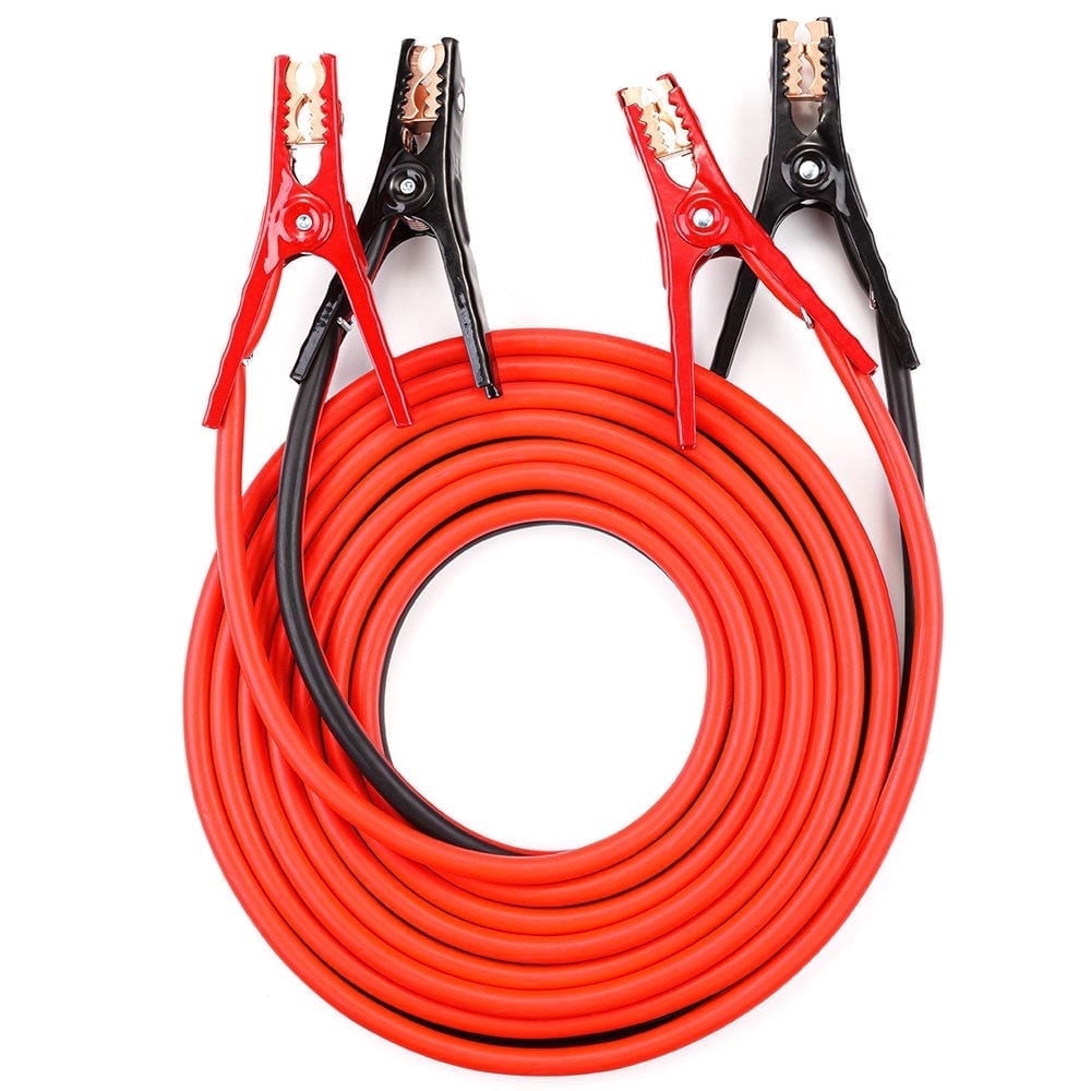 Justin Case Professional Grade 25' 1 Gauge Jumper Cables for Car with 365 Days of Roadside Assistance