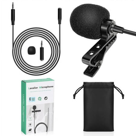 Professional Grade Lavalier Lapel Microphone for Blade A7s 2020 Compatible with iPhone Phone or Camera Blogging Vlogging ASMR Recording Video Tiny Shirt Microphone with Easy Clip On System