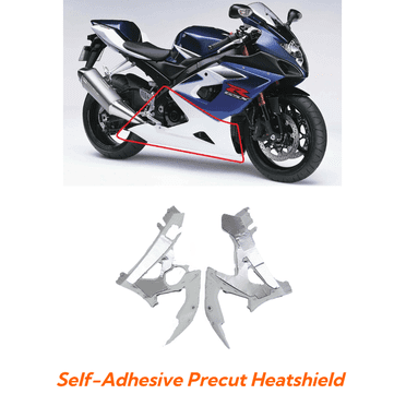 TCMT Front Upper Fairing Cowling Stay Bracket – For Suzuki GSXR 600/750 K5 (2004-2005), Black Aluminum, Pre-Drilled