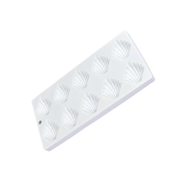 Professional Grade Silicones Pan 10 Cavity Shell Shape Madeleine Cake Dessert Molds Heat Resistant Baking Accessory