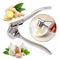 thumbnail image 1 of Professional Grade Stainless Steel Garlic Press Crusher with 1.2-inch Chamber - Heavy Duty Kitchen Mincer Tool for Fresh Garlic Cloves - Easy Clean Manual Squeezer Masher, 1 of 8