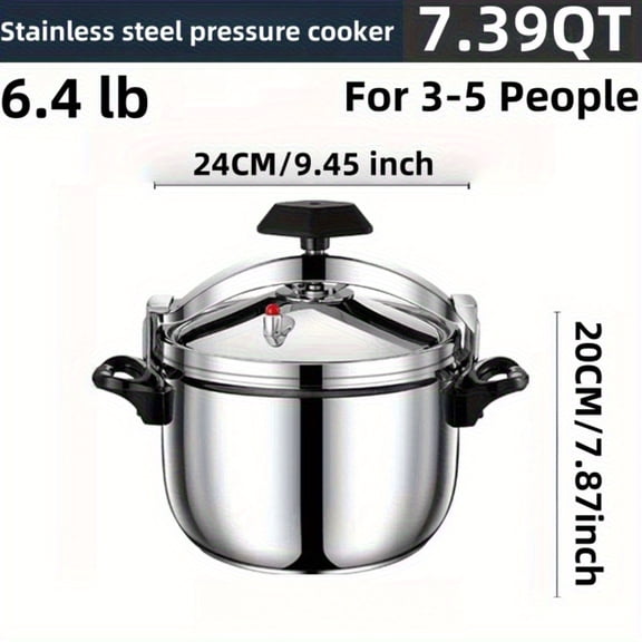 Professional Grade Stainless Steel Pressure Cooker-Thickened Protective, Heavy-Duty Commercial Design For Restaurants, Hotels & Large-Scale Cooking, Gas & Induction Compatible