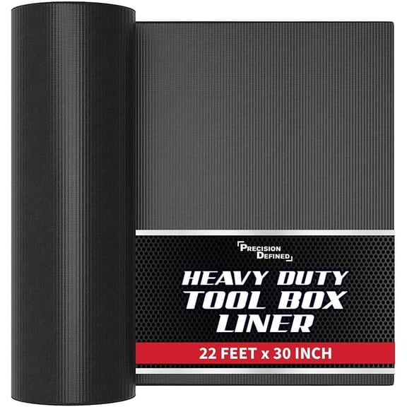 Professional Grade Tool Box Liner, 22 ft x 30", Black | Tool Box Drawer Liner, Shelf Liner Non Slip Mat, Thick Cabinet Shelf Liner, Toolbox Drawer Liner