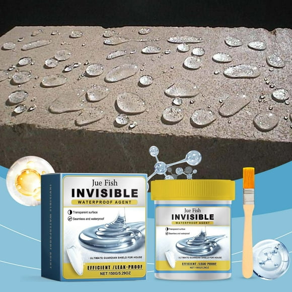 Professional Grade Transparent Waterproof Sealant | Multi-Surface Acrylic Adhesive | Quick-Drying Formula with Polyurethane Resin | 150ml Bottle with Application Brush | Clear Finish Industrial