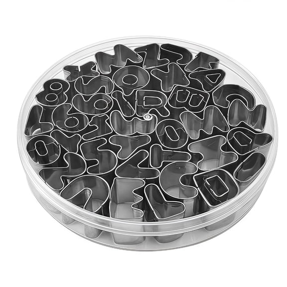 Professional Grades Nonrust Steel 37 Alphabets Number Cookie Stamp For Baking Cookie Cakes And