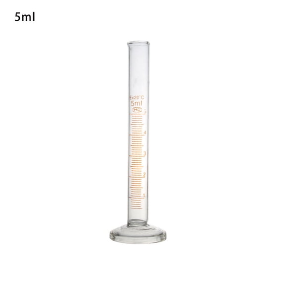 Professional Graduated Glass Measuring Cylinder Chemistry Lab Spout Measure Class A Tolerance ±0.50ml 5/10/25/50ml