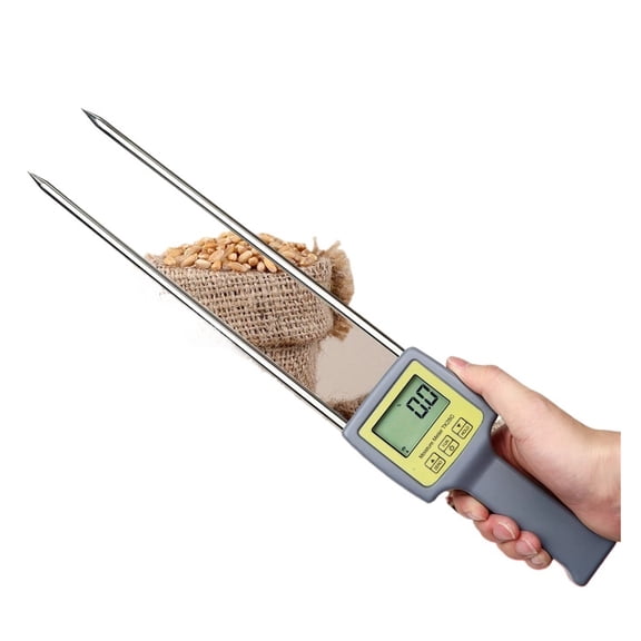 Professional Grain Moisture Meter Hygrometers with LCD Display Corn Wheat Rice Bean Paper Bundle Cotton Tobacco Humidity Meter