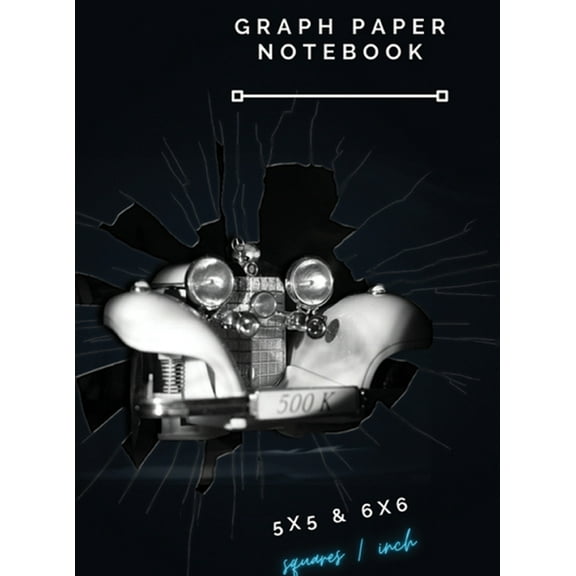 Professional Graph Paper Notebook 5x5 and 6x6 Squares Per Inch for Your Complex Designs: Composition Book 8.5x11 Large N, (Hardcover)