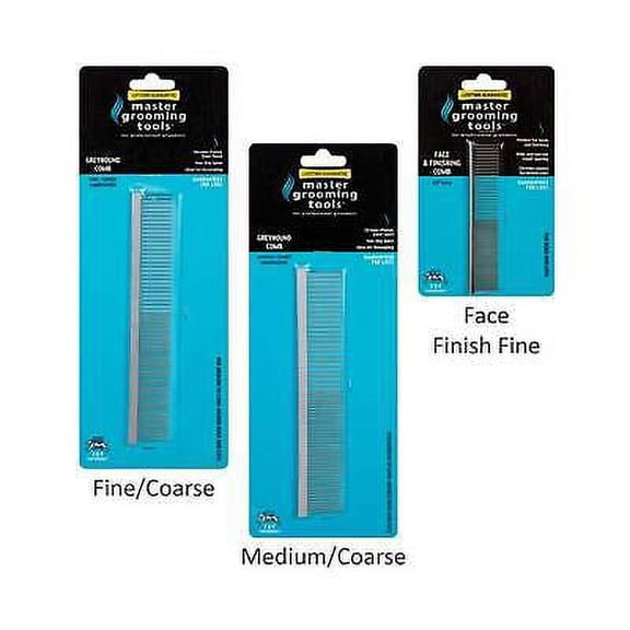 Professional Grooming Tools 3 Piece Greyhound Brass & Hardened Steel Comb Kit