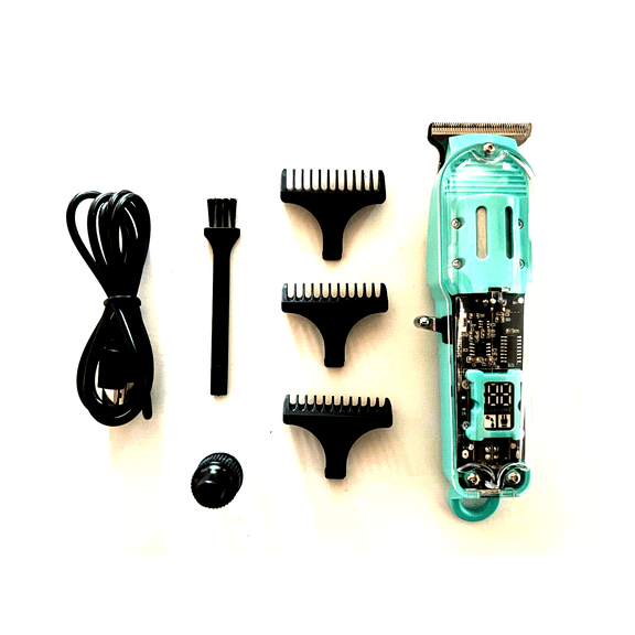 Professional Hair Clipper Cutter USB Rechargeable Blue Fast Charge Sturdy Design