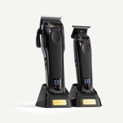 Professional Hair Clipper for Men, Barber Hair Clipper Set, Professional Cordless Hair Clipper with Zero Gap Hair Trimmer Combo with LED Display,9 Premium Guards kit for Men Black