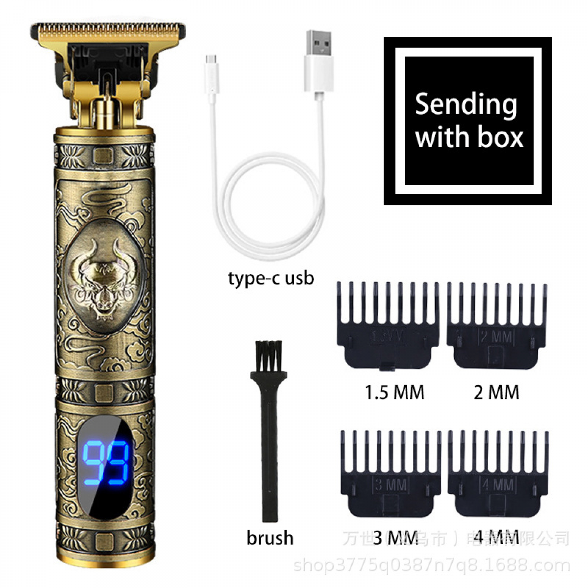 Professional Hair Clipper Men's TBlade External Edger Electric Hair