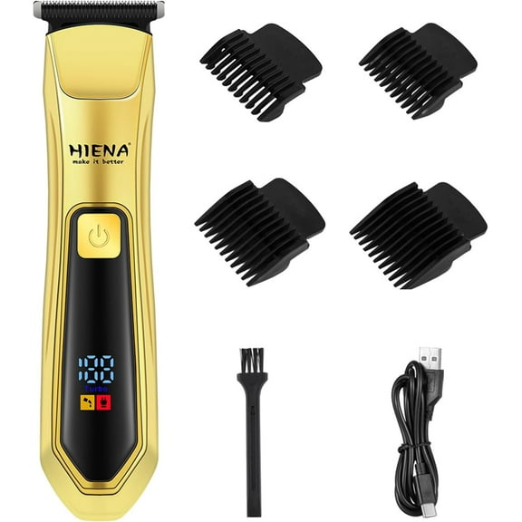 Professional Hair Clipper for Men,Cordless T-Blade Hair Clipper Barber Trimmer, Zero-Gap Beard Trimmer with LED Display, Rechargeable