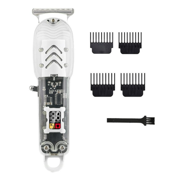 Professional Hair Clippers Kit, Rechargeable Cordless Trimmer with Titanium Blades, 4 Adjustable Combs, Ultra-Quiet Motor, Ergonomic Design for Men's Home Grooming