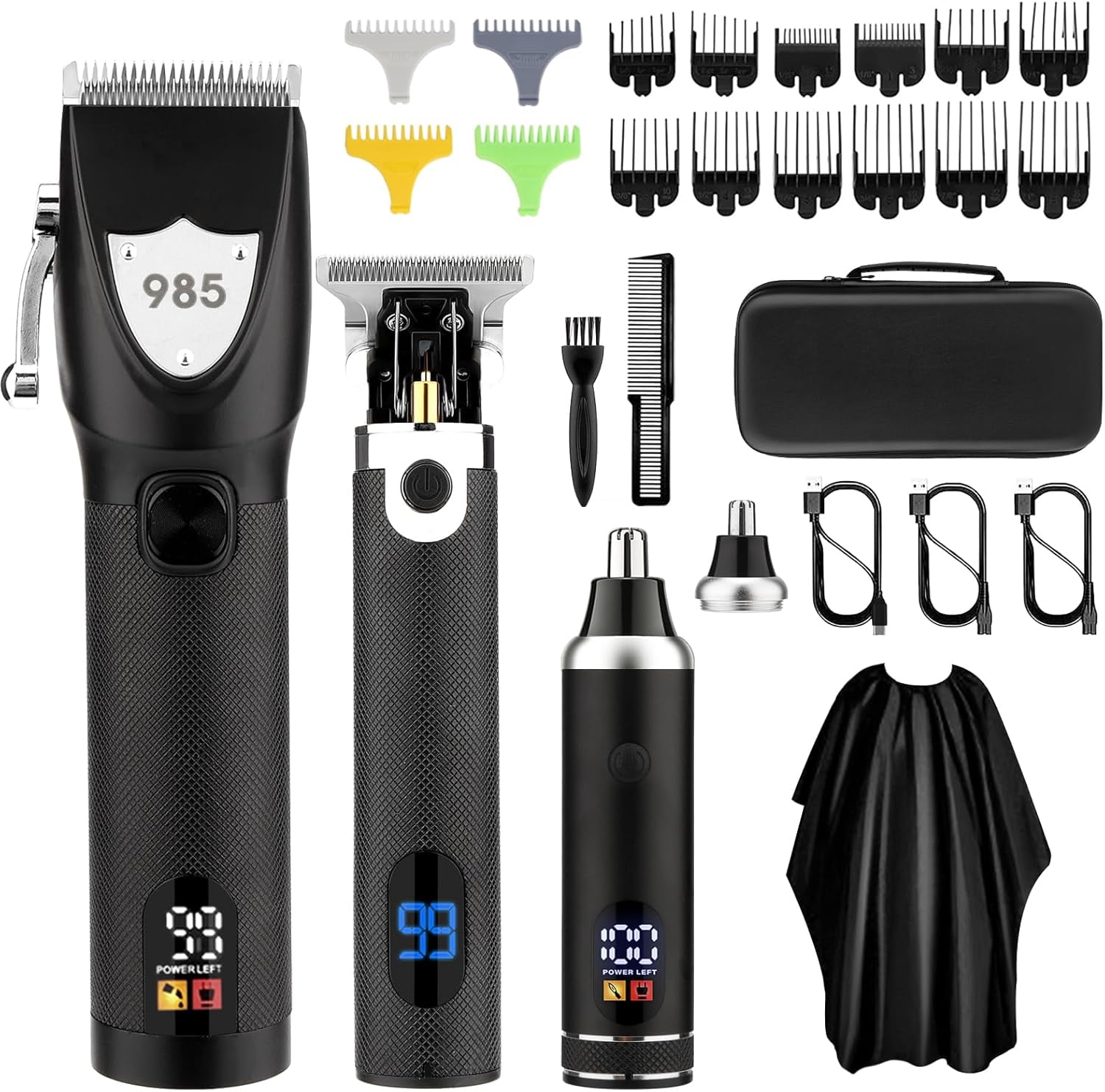 Professional Hair Clippers for Men, Electric Cordless Clippers and