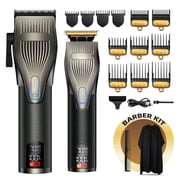 Obacre Professional Hair Clippers for Men, Cordless Barber Clippers with LCD Display, Rechargeable Hair Cutting Kit for Fade Haircuts and Home Grooming