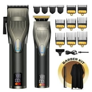 Professional Hair Clippers for Men, Cordless Barber Clippers with LCD Display , Electric Men’s Hair Grooming kit for Barbers Haircut Kit Fade
