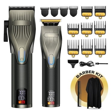 Professional Hair Clippers for Men, Cordless Barber Clippers with LCD Display , Electric Men’s Hair Grooming kit for Barbers Haircut Kit Fade