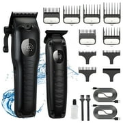 Professional Hair Clippers for Men: Cordless Hair Clipper Trimmer with LED Display - Mens Clippers and Grooming Set, Barber Clippers Set