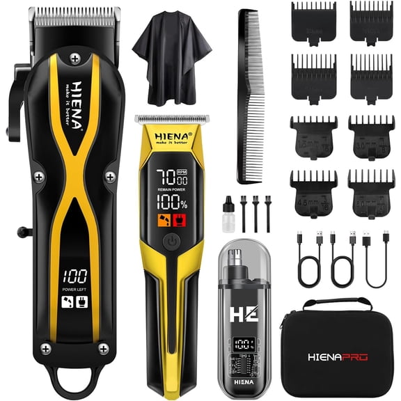 Professional Hair Clippers for Men, Electric Hair Clipper Set for Barber Kit Hair Clipper and Trimmer SetFull Barber Clipper Set with LED Display