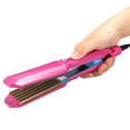 thumbnail image 1 of Professional Hair Crimper Curler Wand Dry & Wet Use Ceramic Curling Iron, Rose Red, 1 of 7