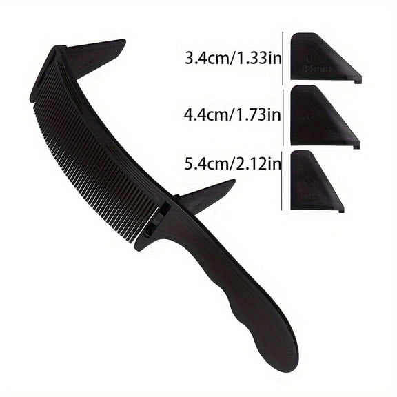 Professional Hair Cutting Comb with Adjustable Curved Design for Precision Styling and Barber Tools