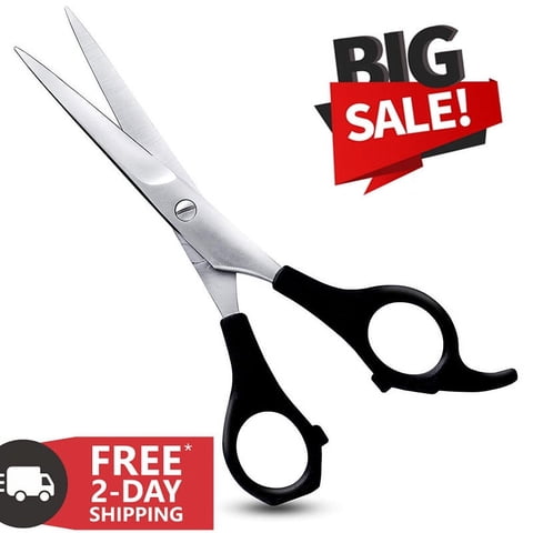 Professional Hair Cutting Scissors, Sharp Razor Edge Hairdressing Scissors Salon Hair Scissors,Stainless Steel, Lightweight Haircut Scissor (Hair Cutting Scissors-Black)