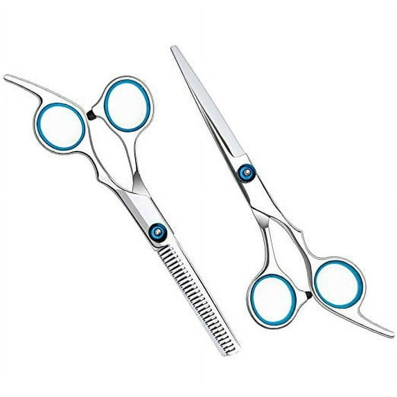 Professional Hair Cutting Scissors & Thinning Shears Set – Precision Stainless Steel Barber Tools for Adults & Kids, Salon-Quality Home Haircut Kit TIKA