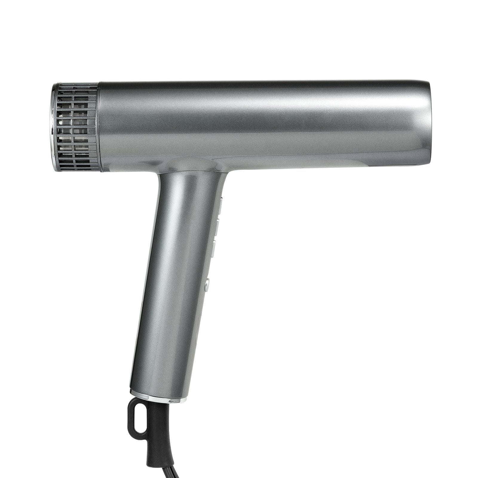 PLUZZ Professional Hair Dryer With Diffuser For Curly Hair, 400M Negative Ionic Blow Dryer For Fast Drying, 120,000 RPM High-Speed Brushless Motor, Low Noise Lightweight, Travel-Friendly (Silver