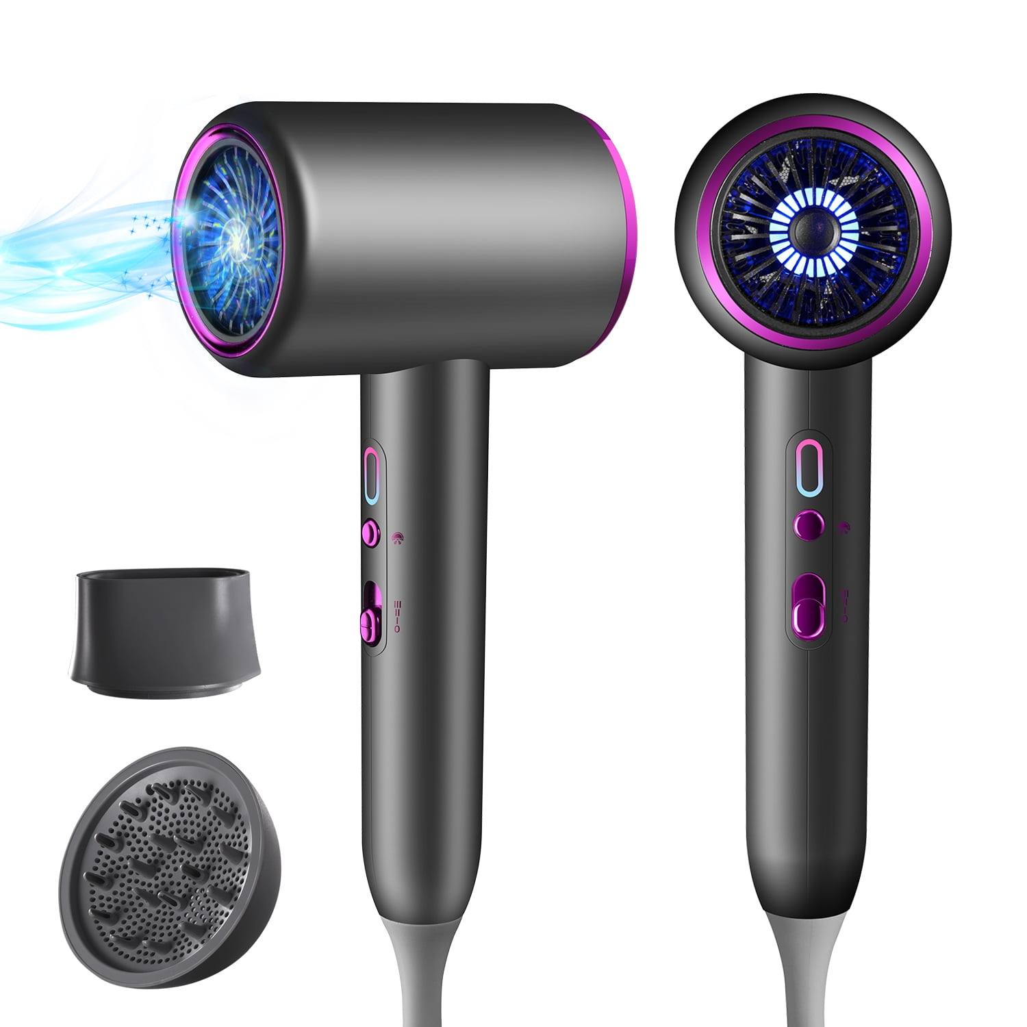 Professional Hair Dryer with Diffuser, 1875W Blow Dryer Ionic Hair Dryer for Women with Constant Temperature 2 Heat & 3 Speed Se