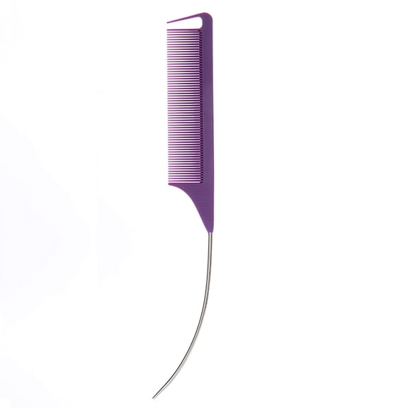 Professional Hair Parting Combs Carbon Fiber Pin Tail Combs With Metal Pin For Salon Styling Hairdressing Comb