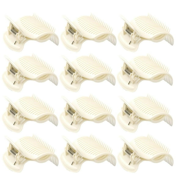 Professional Hair Roller Clips for Hot Rollers, Heat Resistant Claw Clips for Styling & Perms, Secure Hold for All Roller Sizes (1/12 Pack)