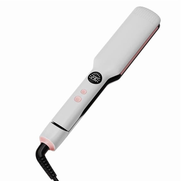 Professional Hair Straightener with Oil Coating Wide Plates–60W Fast Heating,Care for Frizzy,PTC Technology for Smooth Styling