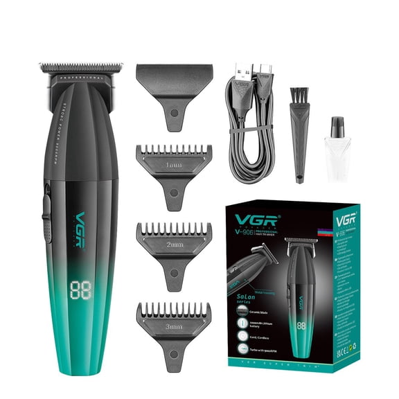 Professional Hair Trimmer for Men, 9000 RPM High Speed Motor, LED Digital Display, USB Rechargeable Hair Clipper, Ceramic Blade Trimmer for Hair, Beard and Detail Grooming