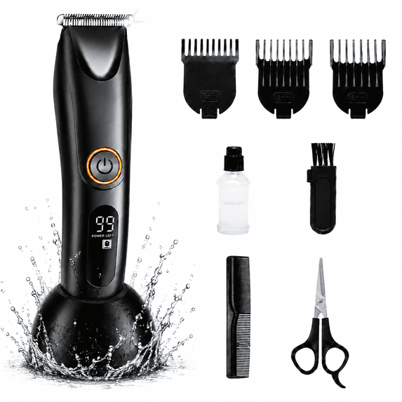 Professional Hair Trimmer for Men - Wet/Dry Hair Clippers for Hair Cutting, Electric Beard Shaver with USB-C Charging, Cutting Grooming Kit