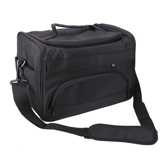 Professional Hairdressing Tool Carrying Bag, Large Capacity Salon Equipment Storage Case with Shoulder Strap, Black